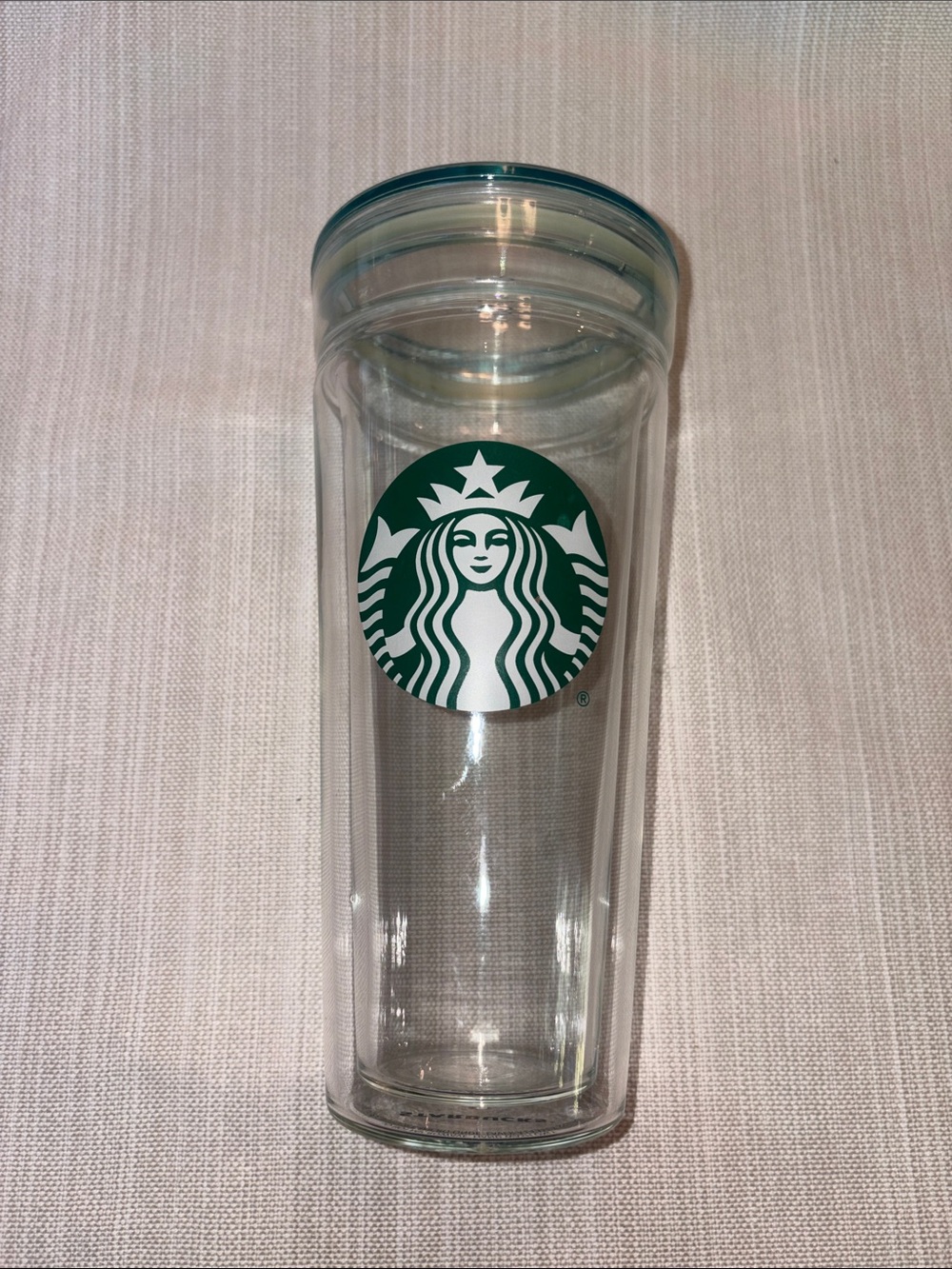 Rare Starbucks Double Walled Clear Glass Tumbler 20oz